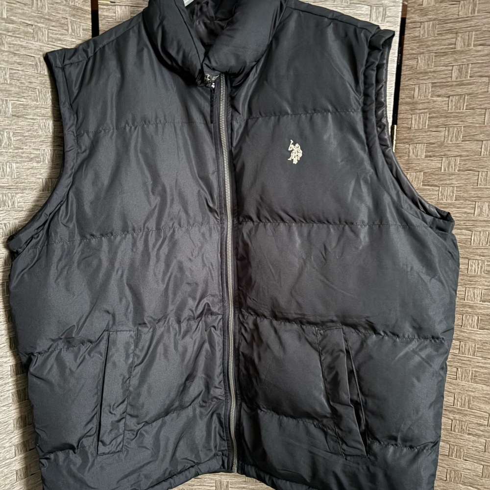 U.S. Polo Assn. Black Quilted Vest